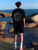 oversize高街半袖 欧美潮牌街头嘻哈短袖 纯棉200克重磅t恤男款 美式