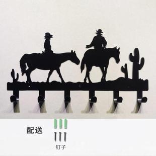 饰挂钩钥匙收纳金属铁艺创意挂钩玄关卧室壁挂衣帽钩门后挂架 装