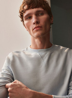 【布拉德·皮特同款】SUNSPEL男士经典秋冬全棉LOOPBACK圆领卫衣