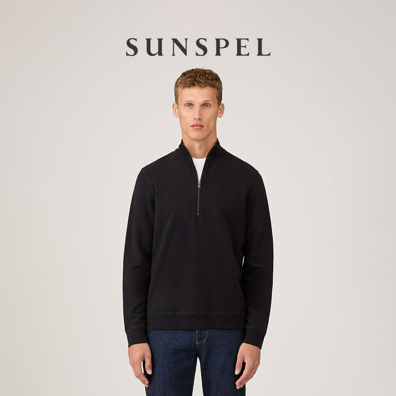 SUNSPEL男士经典款全棉半高领半开襟拉链休闲卫衣 LOOPBACK卫衣,男装,卫衣,淘宝优惠券,粉丝福利购,淘宝优惠卷