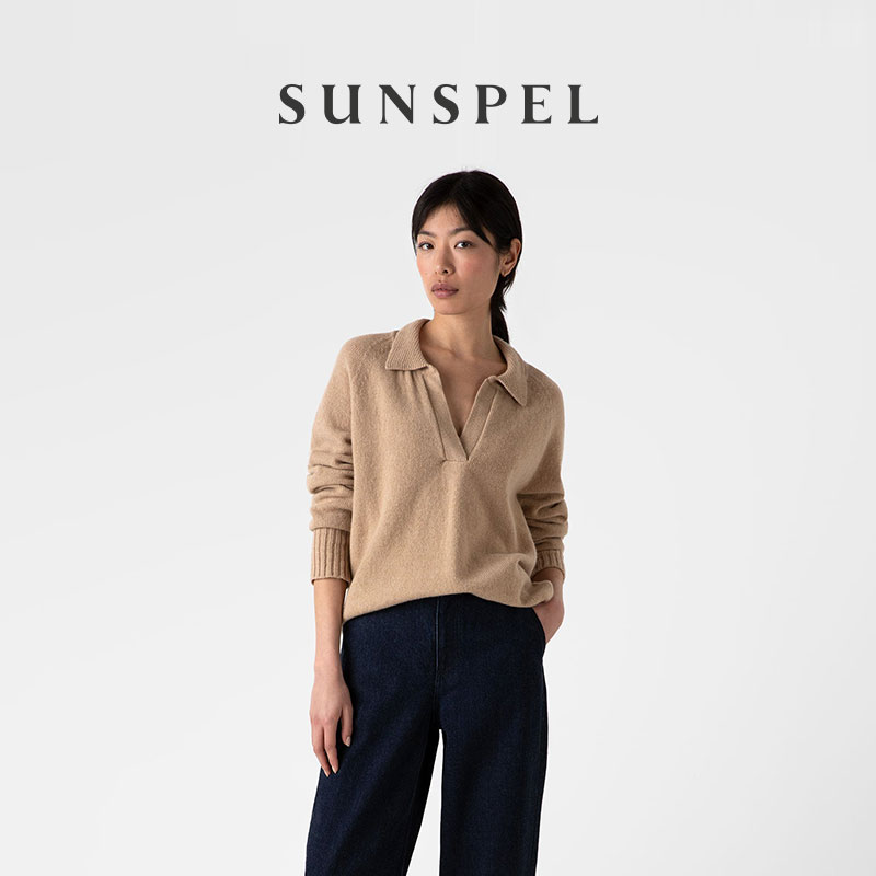 SUNSPEL女士秋冬羊羔毛针织衫