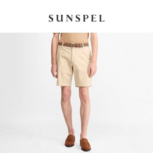 SUNSPEL男士春夏斜纹棉短裤