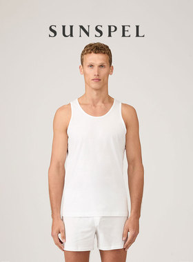 SUNSPEL男士经典精纺长绒棉纯色打底背心