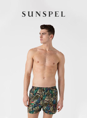 SUNSPEL男士四季经典印花Boxer四角内裤 平脚家居短裤