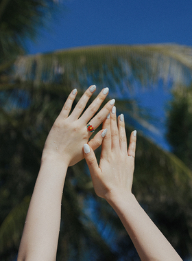 Veils沙滩度假小花串珠戒指