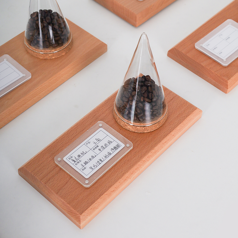 咖啡豆展示罐透明玻璃材质茶样茶叶展示瓶聚香杯咖啡豆闻香储物罐