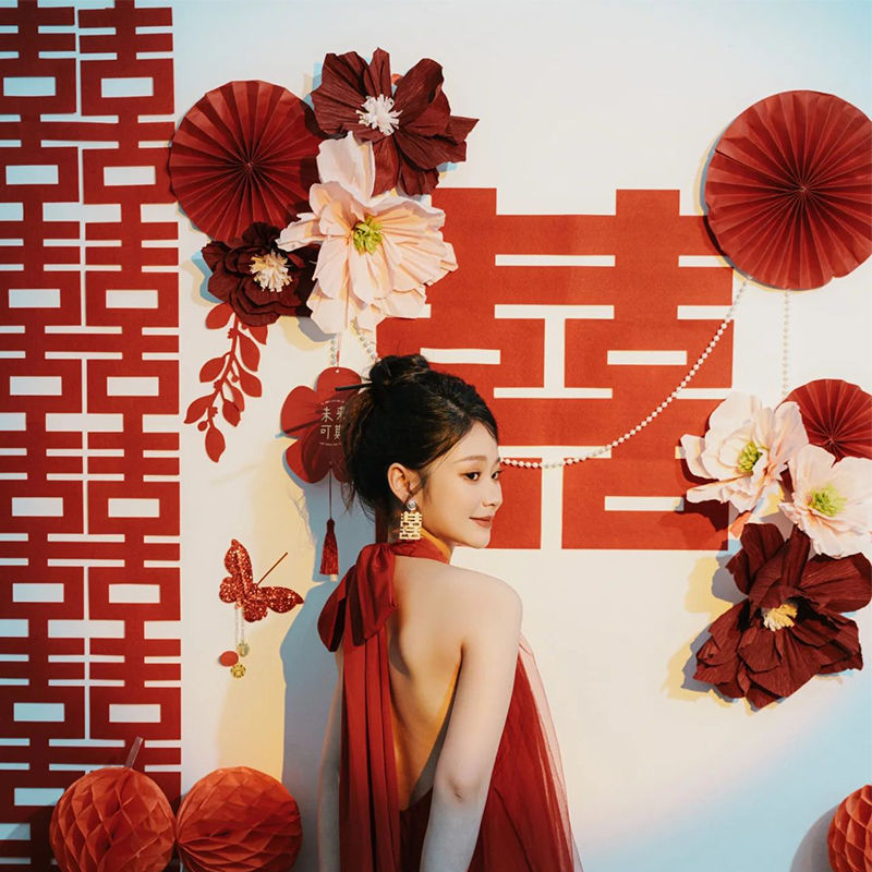 婚房布置套装结婚房间卧室男方女方婚礼装饰新房客厅专用大喜字贴