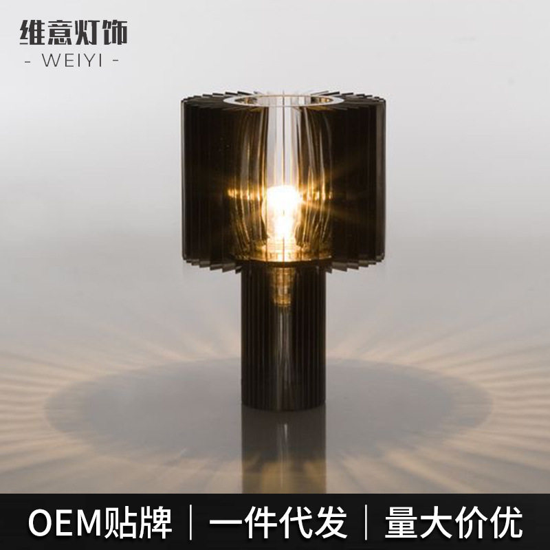 复古工业风金属台灯酒店前台餐厅咖啡厅会所别墅客厅卧室黑色台灯