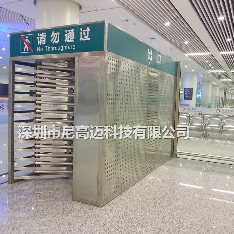 全高单向门 火车站出口通道机械式单象滚闸门 深圳全高转闸门厂家