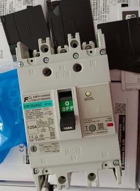全新原装富士带漏电塑壳断路器EW125JAGC-3P-125B 125A空气开关