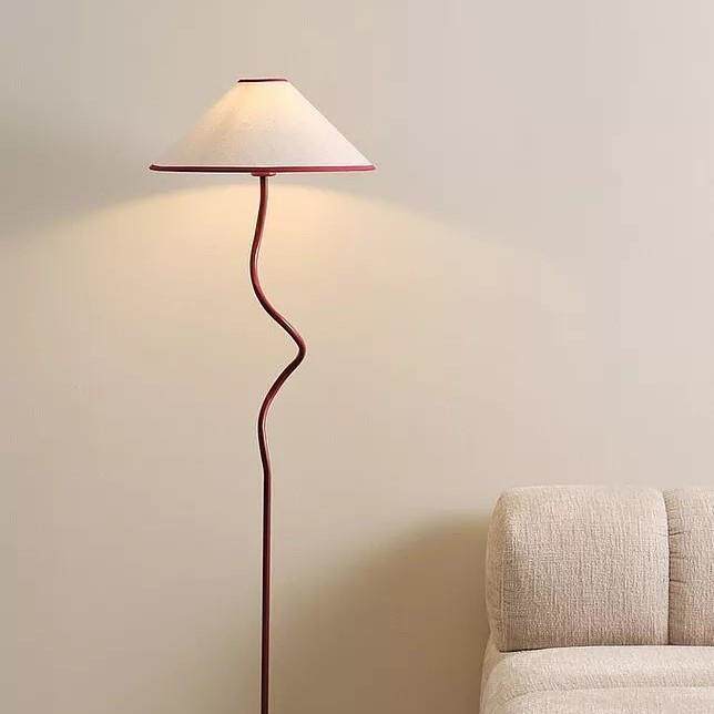 中古百褶落地灯客厅沙发旁边简约现代卧室氛围灯具网红ins奶油风