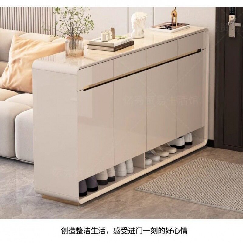 鞋柜家用门口现代简约轻奢玄关柜高端入户坐凳靠墙爆款收纳储物柜