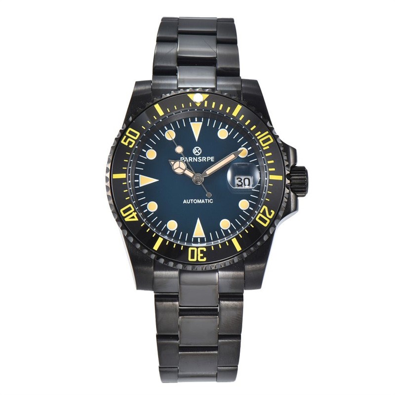 PARNSRPE 40MM 8215机芯 潜水自动表 矿石镜面表冠 夜间发光指针