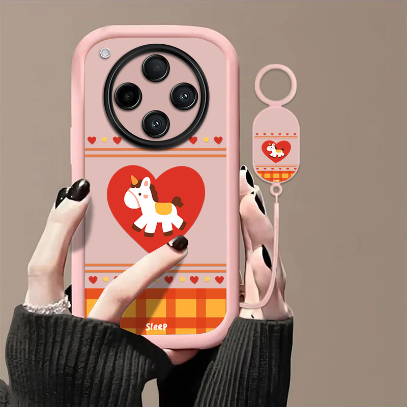 爱心小马适用OPPOFindX8Ultra手机壳oppofindx8s+新款高级oppofindx7pro全包防摔x5pro天玑版x6pro软壳x3pro