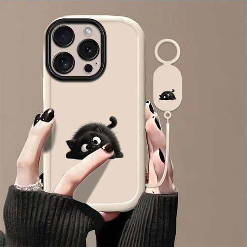 适用苹果17promax手机壳iPhone16/15pro新款14女13mini全包xsmax防摔xr12pro软壳11聪明小猫6s/7/8plus苹果se