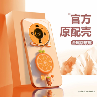 心想事橙适用小米12SUltra手机壳新款mi12sUltra防摔镜头全包男女挂绳液态玻璃硬壳保护套高级感时尚个性情侣