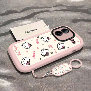 可爱猫咪适用iQOOZ8X手机壳新款V2312A防摔镜头全包男女挂绳硅胶软壳创意保护套高级感时尚个性小众情侣网红