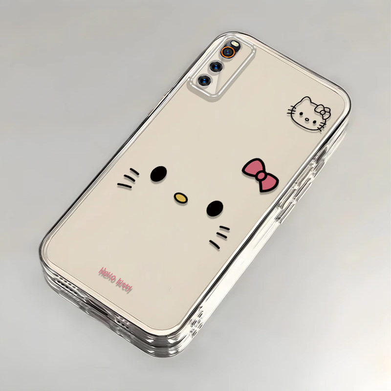 可爱kt猫适用iQOONeo5活力版手机壳新款v2118a防摔镜头全包男女带挂绳创意透明软壳保护套高级感时尚小众情侣