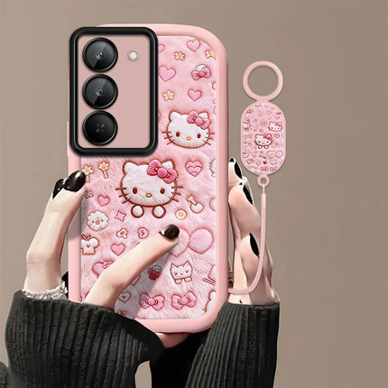 可爱kt猫适用红米Note15R手机壳红米Note14/13/12pro+新款12/11r高级note10/9全包5g防摔11se软壳turbo3/4Pro