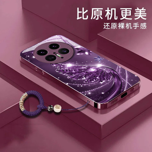 水晶翅膀适用华为Mate80ProMax手机壳mate70Pro新款mate60/50/40pro玻璃30/40e防摔mate20智选NZONES7/50Pro+