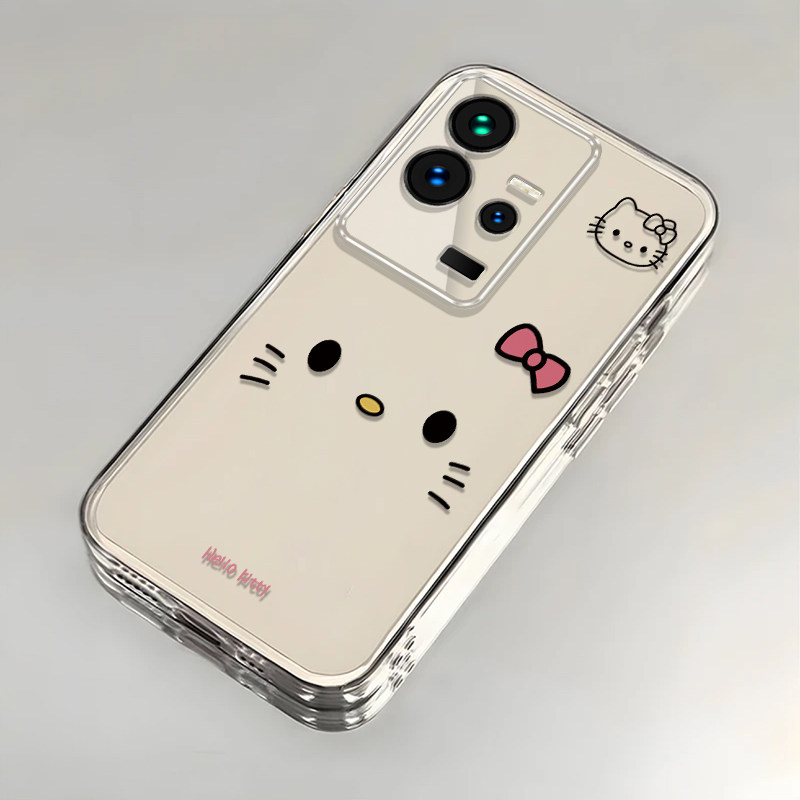 可爱kt猫适用iQOO11手机壳新款V2243A防摔镜头全包男女带挂绳创意透明软壳保护套高级感时尚个性小众情侣网红