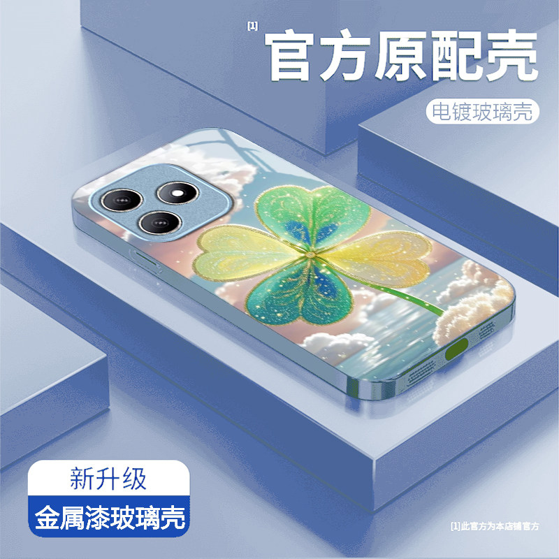 四叶草适用华为WIKOHi畅享80s手机壳畅享70/60pro新款智选 hinova12se/11se玻璃nova10/9鼎桥p50/m40/n8pro