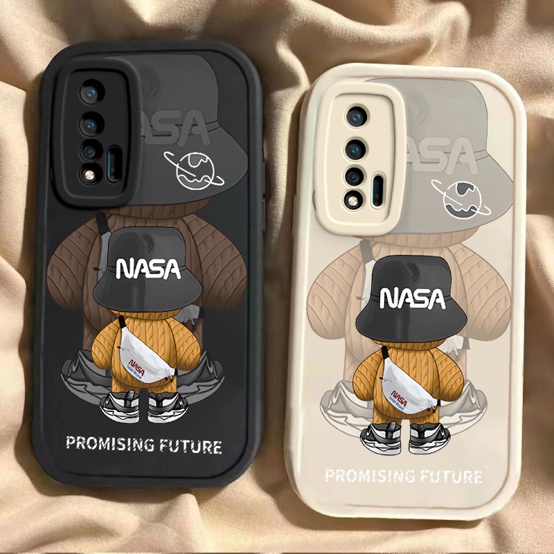 背影潮熊华为nova6手机壳男女nova6se新款硅胶软壳5g全包镜头nova7情侣防摔套nova7pro潮款