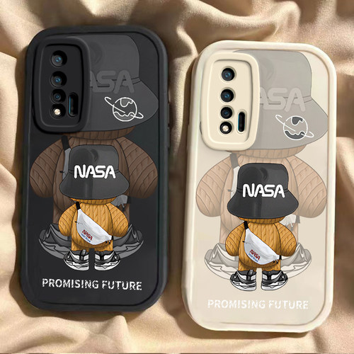 背影潮熊华为nova6手机壳男女nova6se新款硅胶软壳5g全包镜头nova7情侣防摔套nova7pro潮款