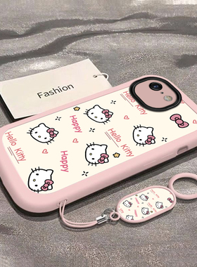 可爱猫咪适用苹果6SPlus手机壳新款iPhone6SPlus防摔镜头全包男女挂绳硅胶软壳创意保护套高级感时尚小众情侣