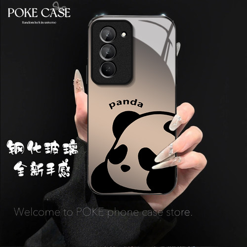 大头熊猫适用红米Note15R手机壳红米Note14/13/12pro+新款12/11r玻璃note10/9高级5g防摔11se硬壳turbo3/4Pro