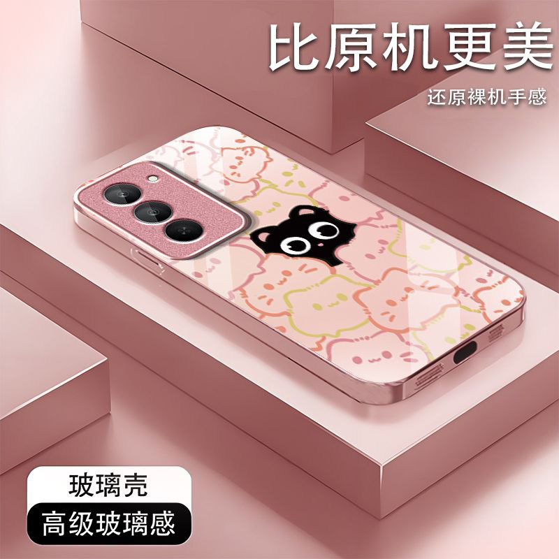 满屏猫咪适用红米Note15R手机壳红米Note14/13/12pro+新款12/11r玻璃note10/9高级5g防摔11se硬壳turbo3/4Pro