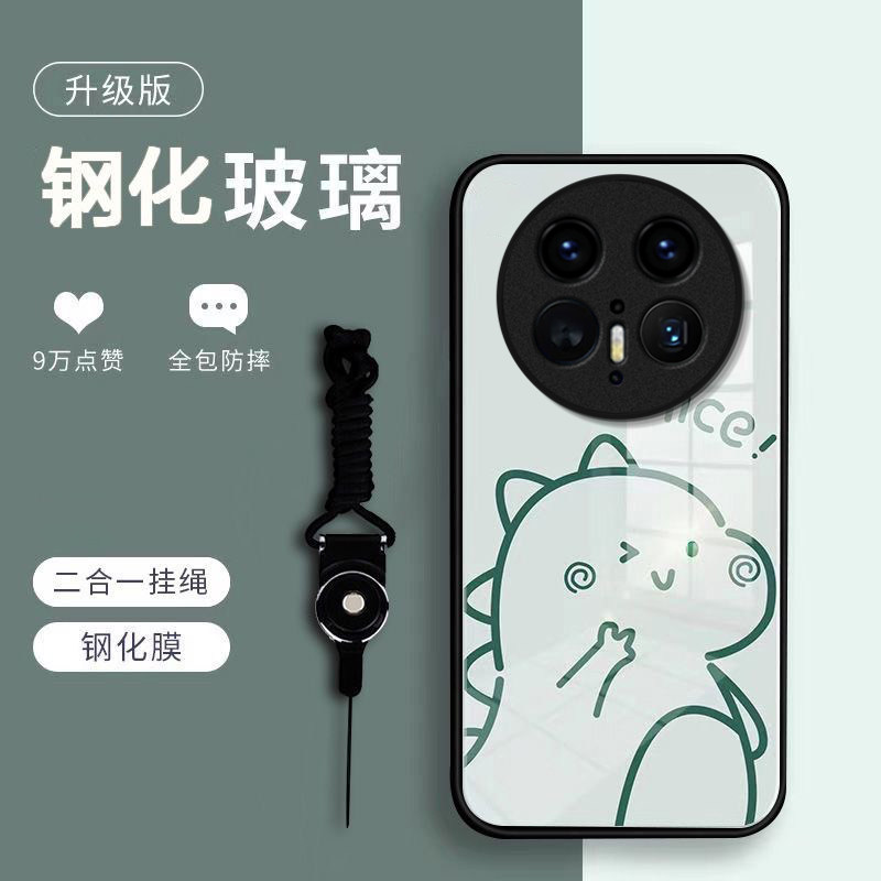 恐龙小熊适用华为Mate80ProMax手机壳mate70Pro新款mate60/50/40pro玻璃30/40e防摔mate20智选NZONES7/50Pro+
