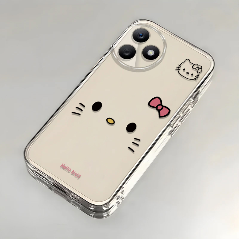 可爱kt猫适用荣耀Play8TPro手机壳新款LLY-AN00防摔镜头全包男女挂绳创意透明软壳保护套高级感时尚小众情侣