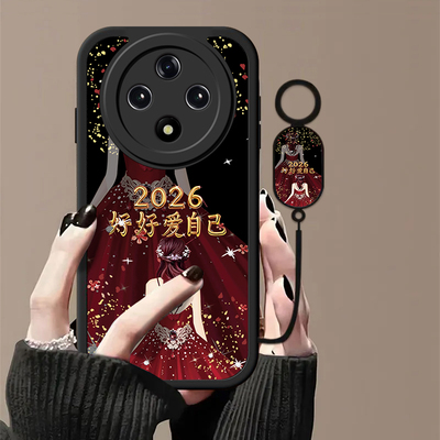 爱自己适用OPPOA3iPlus手机壳新款PKA110防摔镜头全包男女挂绳硅胶软壳创意保护套高级感时尚个性小众情侣