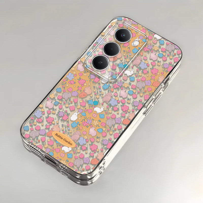 适用红米Note15R手机壳红米Note14/13/12pro+新款12/11r兔子红米note10/9冬日碎花11se透明红米turbo3/4Pro