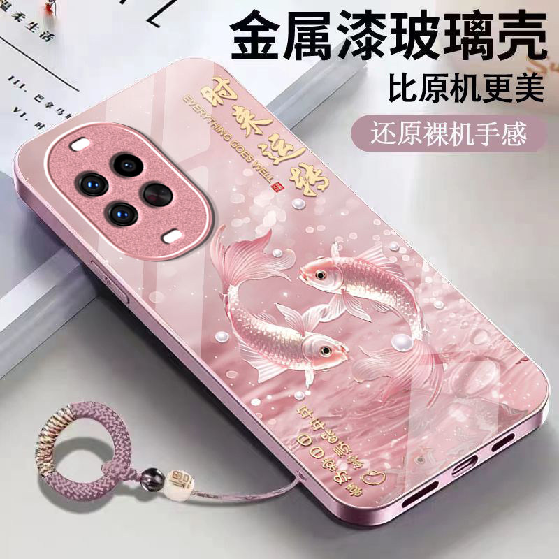 转运锦鲤适用华为nova15Ultra手机壳nova14pro/nova12ultra硬13/10pro新款nova9/8se玻璃nova7/6/4防摔nov5i