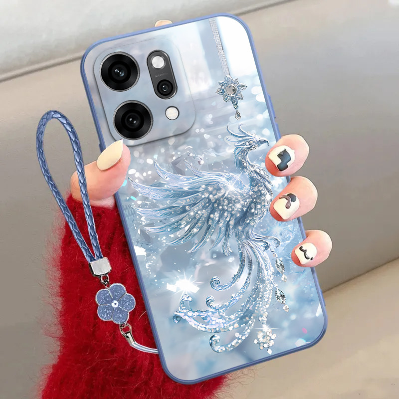 钻石凤凰适用OPPOReno15Pro手机壳opporeno14/13高级12/11新款10/9/8Pro+全包7/4seoppo5k软壳3/6Pro5g防摔2z