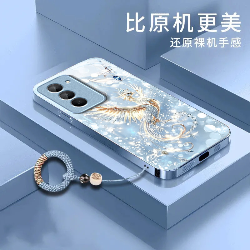 金色凤凰适用红米Note15R手机壳红米Note14/13/12pro+新款12/11r玻璃note10/9高级5g防摔11se硬壳turbo3/4Pro