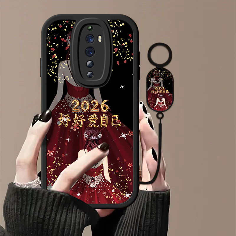 爱自己适用OPPOReno2Z手机壳新款PCKM80防摔镜头全包男女带挂绳硅胶软壳创意保护套高级感时尚个性小众情侣