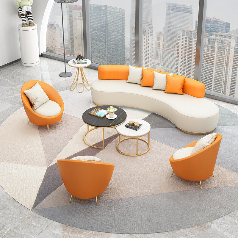 北欧布艺沙发双人办公室酒店休闲沙发椅客厅服装店简约单人小沙发