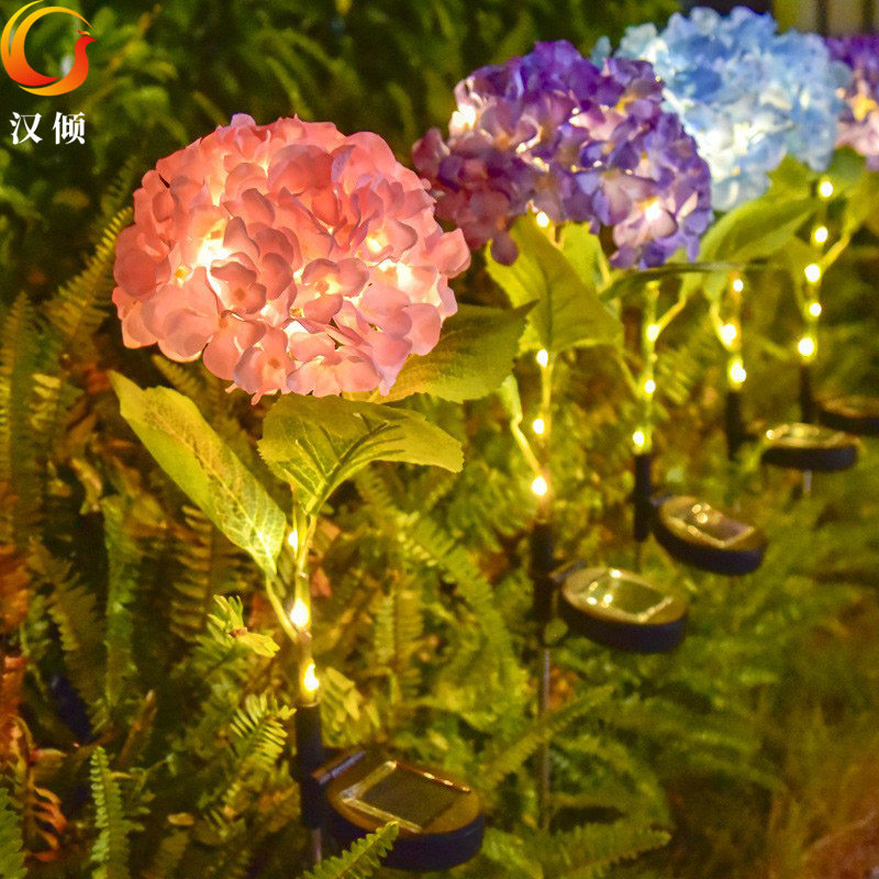 ?太阳能户外绣球花灯防水庭院灯别墅花园装饰灯造景布置氛围草坪