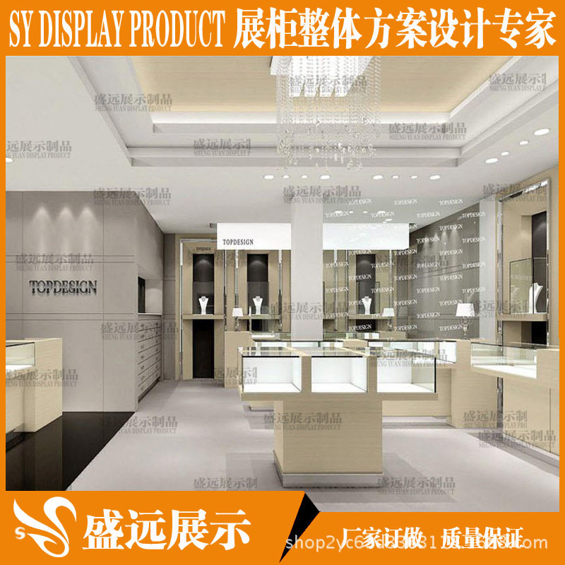 珠宝展示柜饰品玻璃柜台 首饰展示柜 玻璃珠宝陈列展示 珠宝展柜