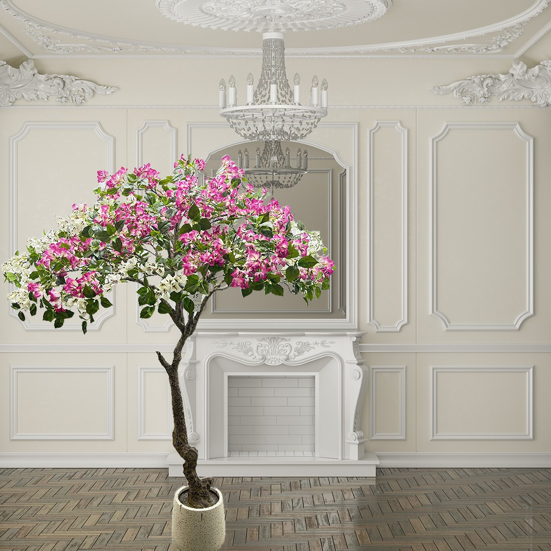 厂家直销仿真三色三角梅190cm/220cm假花树三角梅树庭院酒店造景