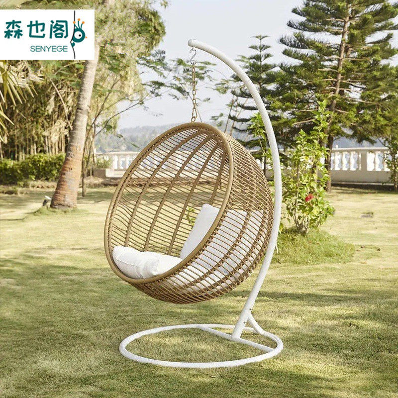 阳台吊篮网红鸟巢吊椅户外悬挂秋千藤编露天摇椅懒人家用室内摇篮