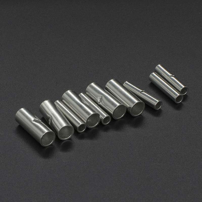 CJH冷压端子BN8紫铜500个中间裸接头接线端子头铜鼻子铜管TL型