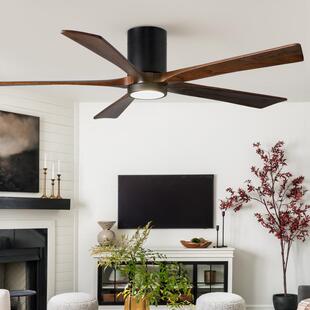 直销风扇灯工业风实木扇叶客厅吊扇灯美式静音装饰电风扇