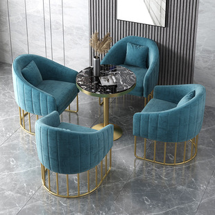 接待沙发售楼部洽谈桌椅组合单人沙发轻奢办公沙发会客休息区桌椅