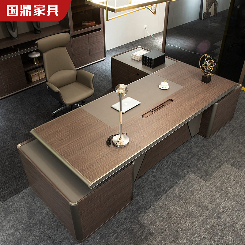 广东现代简约总裁办公家具 主管办公桌办公台大班台经理桌老板桌