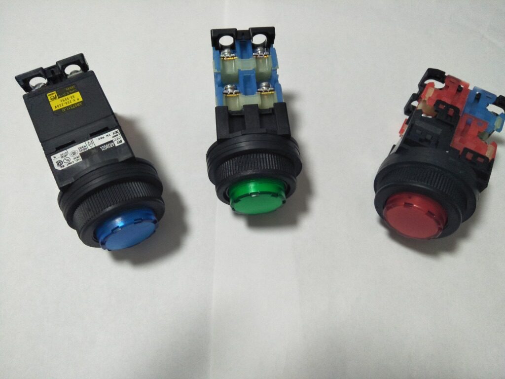 富士按钮AR30EOL-01E3G富士圆形凸头带灯按钮开关