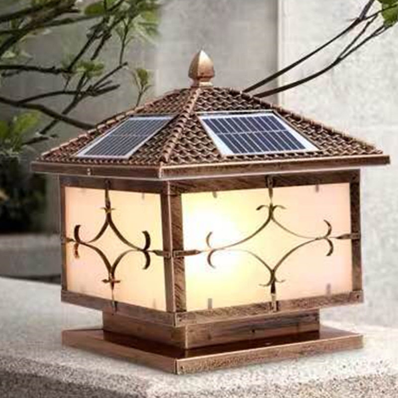 特价太阳能柱头灯别墅柱子大门LED小区路灯花园灯户外庭院围墙灯